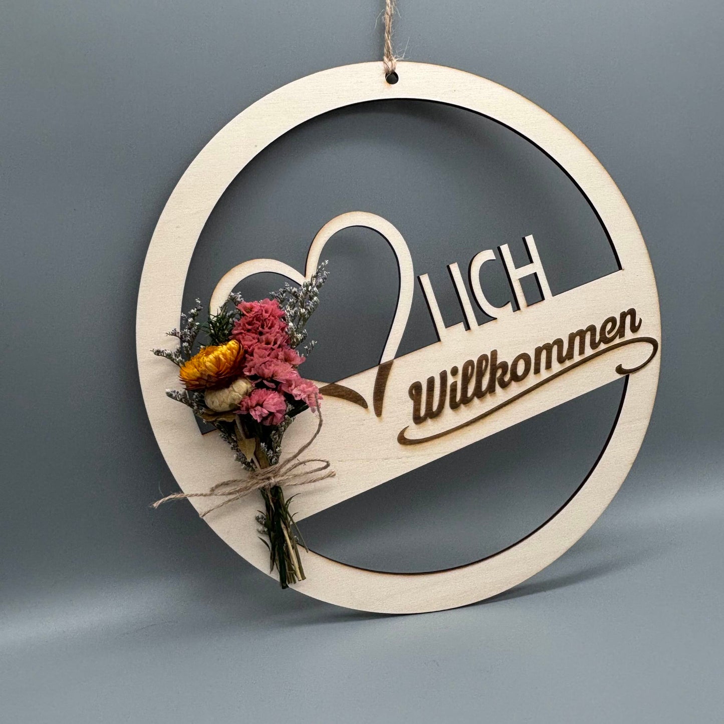 Türschild "Herzlich Willkommen"