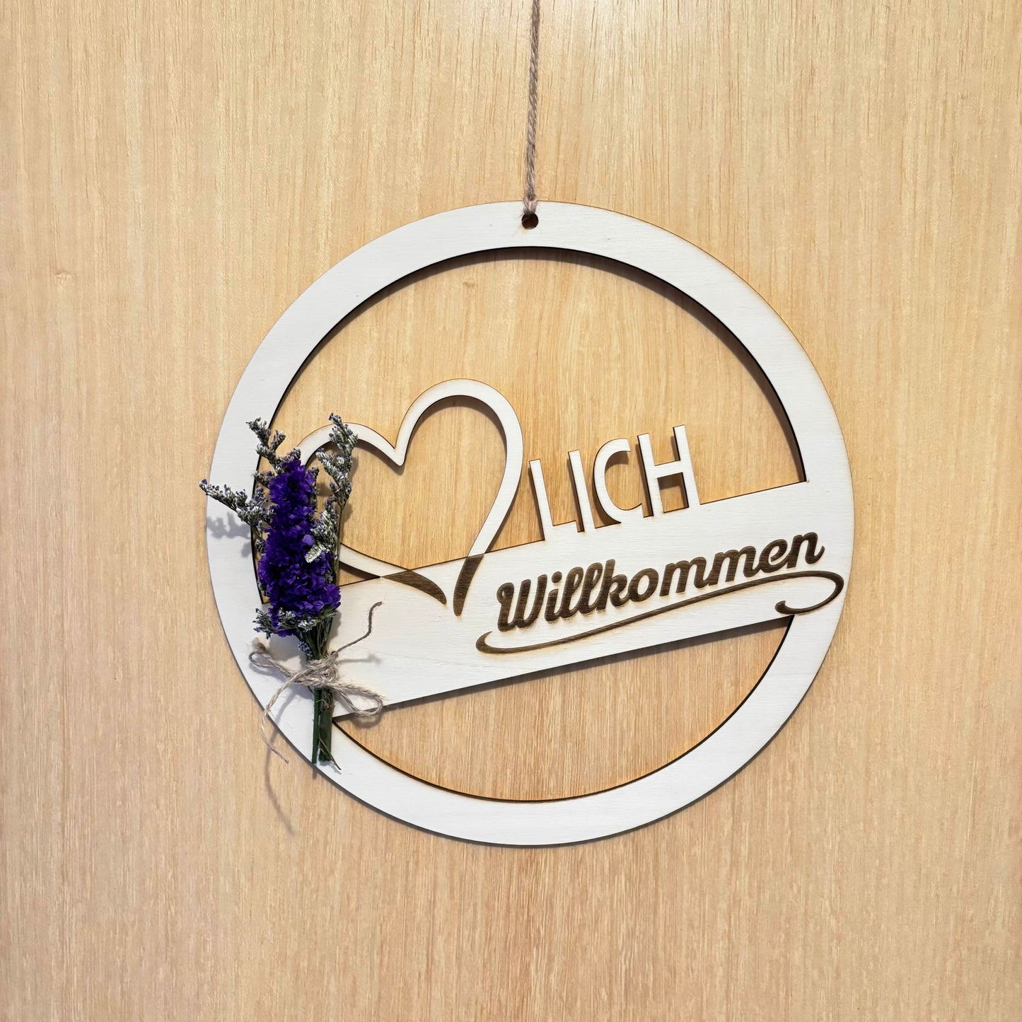 Türschild "Herzlich Willkommen"