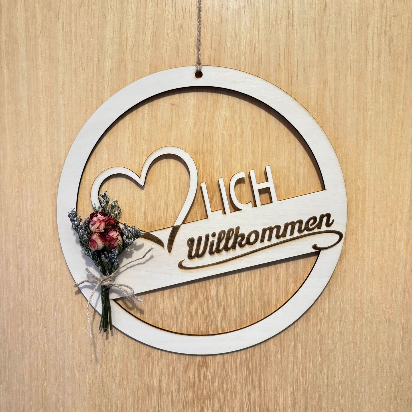 Türschild "Herzlich Willkommen"