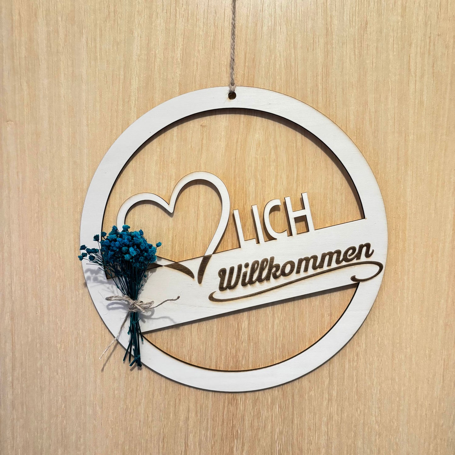 Türschild "Herzlich Willkommen"